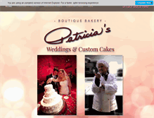 Tablet Screenshot of patriciasweddings.com